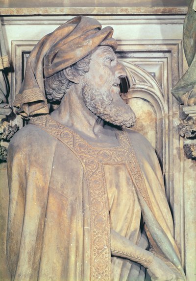 De Put van Mozes, detail van Daniël van de zeshoekige sokkel door Claus and Malouel, Jean Sluter