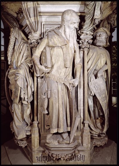 De Put van Mozes, detail van Jesaja van de zeshoekige sokkel door Claus and Malouel, Jean Sluter