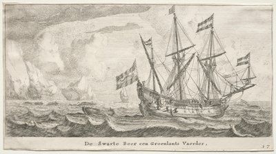 Verschillende Schepen en Zichten van Amsterdam (Verscheÿde Schepen en Gesichten van Amstelredam), Deel II: De Zwarte Beer, een Groenlandse Walvisvaarder door Clement de Jonghe