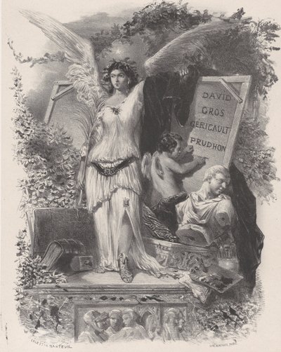 Hedendaagse kunstenaars, ca. 1847 door Célestin Nanteuil