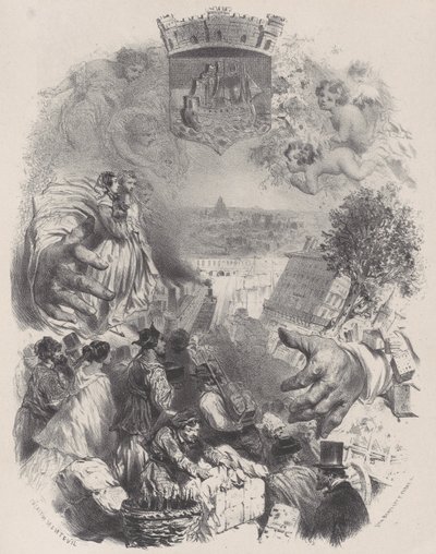 Titelpagina voor Les Artistes Anciens & Modernes, Vol. IX, ca. 1848-62 door Célestin Nanteuil
