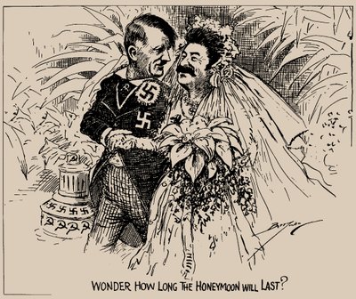 Benieuwd hoe lang de huwelijksreis zal duren The Washington Star, 1939 door Clifford K. Berryman
