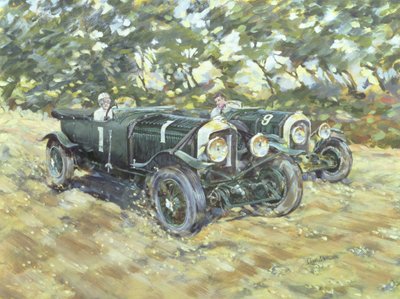 1929 Le Mans Winnende Bentleys door Clive Metcalfe