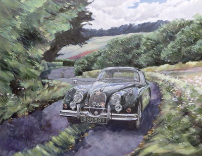 Jaguar XK150 Cruisen door Clive Metcalfe