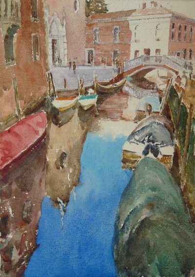 Rio Dei Frari, Winterzon, 2019 door Clive Wilson
