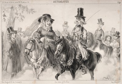 Actualités: Zeg mevrouw Miroton, het schijnt dat wij de toon aangeven..., 1841 door Clémente Pruche