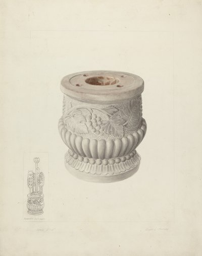 Gesneden Stenen Urn door Clyde L. Cheney