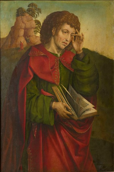 Sint Johannes de Evangelist Huilend, ca. 1500 door Colijn de Coter