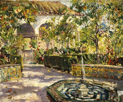 Alcazar Tuinen, Sevilla door Colin Campbell Cooper