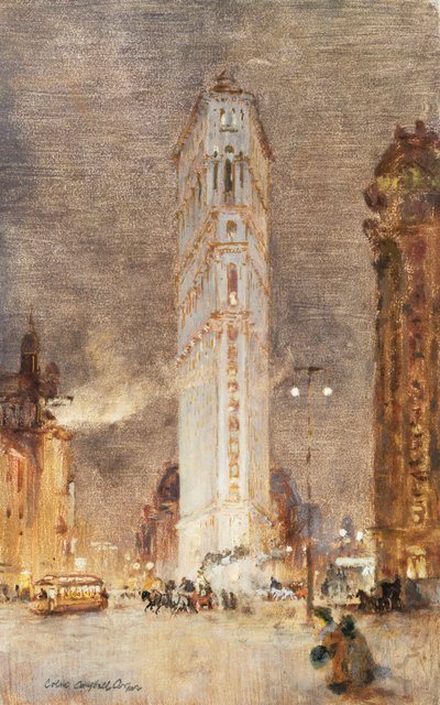 Het Flatiron Building, New York door Colin Campbell Cooper
