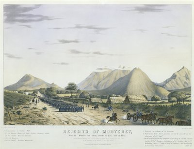 Hoogten van Monterey, Vanaf de Saltillo-weg kijkend naar de Stad, [vanuit het Westen,] [Worth