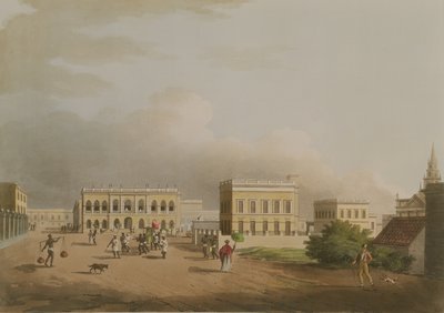Het Oude Gerechtsgebouw, Calcutta, plaat 17 uit Vierentwintig Zichten in Hindostan, gegraveerd door Harradon, uitgegeven door Edward Orme door Colonel Francis Swain Ward