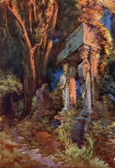 Kariatiden in Villa Ginnetti, Velletri door Commendator Formilli