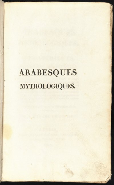 Mythologische Arabesken door Comtesse Stéphanie Félicité de Genlis