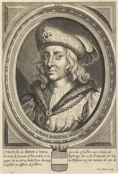 Portret van Otto, Hertog van Brabant en Leuven door Conrad (after) Waumans