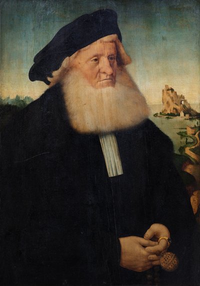 Portret van een bebaarde heer door Conrad (attr. to) Faber von Creuznach