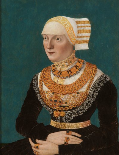 Portret van een vrouw door Conrad Faber
