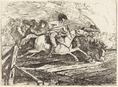 Cavalerieaanval door Conrad Gessner