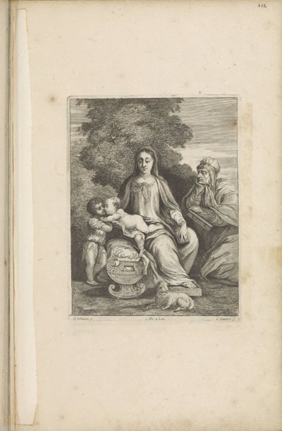 Maria met het Christuskind, de jonge Johannes de Doper en de H. Elisabet door Conrad Lauwers