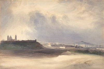 Toegang tot Montevideo, Uruguay, 1832 door Conrad Martens