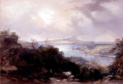Haven van Sydney met uitzicht op de North Head door Conrad Martens