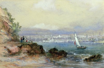 Uitzicht op de Haven van Sydney door Conrad Martens