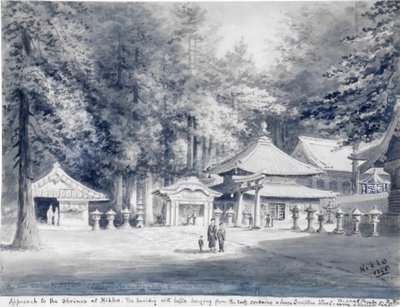 Toegang tot de heiligdommen bij Nikko door Constance Frederica Gordon Cumming