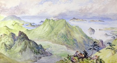 Nagasaki, Japan: Eiland Pappenberg door Constance Frederica Gordon Cumming