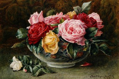 Een kom met rozen door Constance Lawson