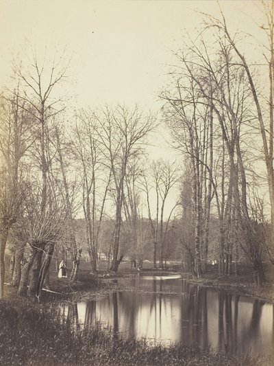 Etang et Fermiere Pool en boerin, ca. 1865 door Constant Alexandre Famin