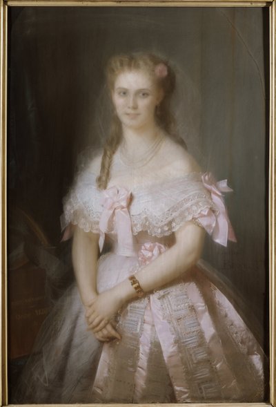Portret van Christine Nilsson door Constant Joseph Brochart