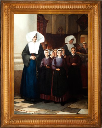 De wezen (detail) door Constantin Emile Meunier
