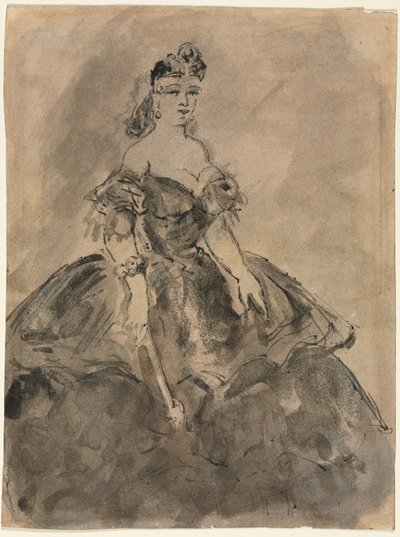 Op het Bal recto, La femme à l