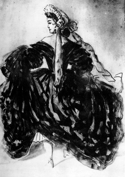 Studie van een Vrouw, 19e eeuw, 1930 door Constantin Guys