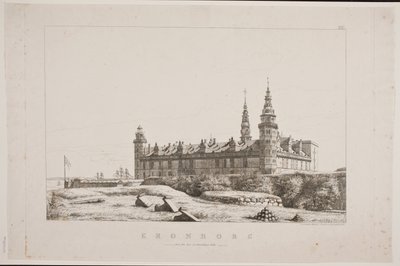 Deens: Kronborg gezien vanaf de noordwestkant door Constantin Hansen