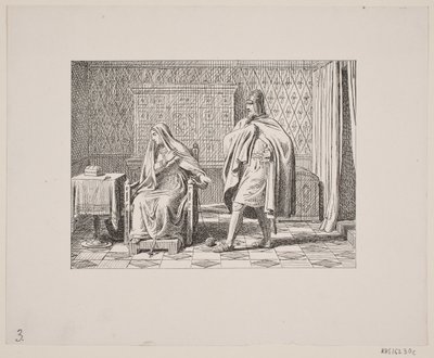 Illustratie voor Svend Grundtvig, "Marsk Stig: Deense volksballade uit de 13e eeuw", 1861 door Constantin Hansen