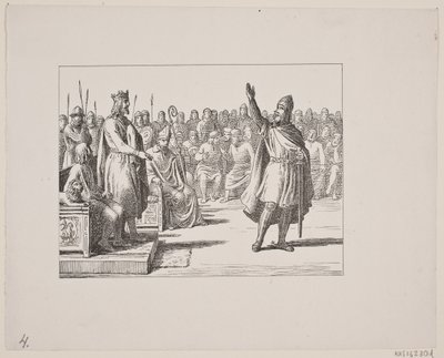 Illustratie voor Svend Grundtvig, "Marsk Stig: Deense Volkslied uit de 13e Eeuw", 1861 door Constantin Hansen