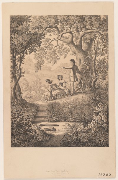 Een tekenles, 1865 door Constantine Hertzberg