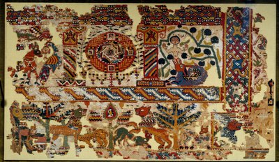 Koptische kunst: gordijnen de triomf van het kruis door Coptic Coptic