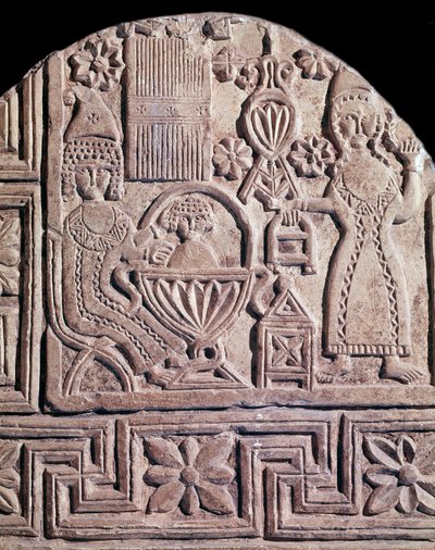 Jezus gewassen door twee verpleegsters door Coptic Coptic