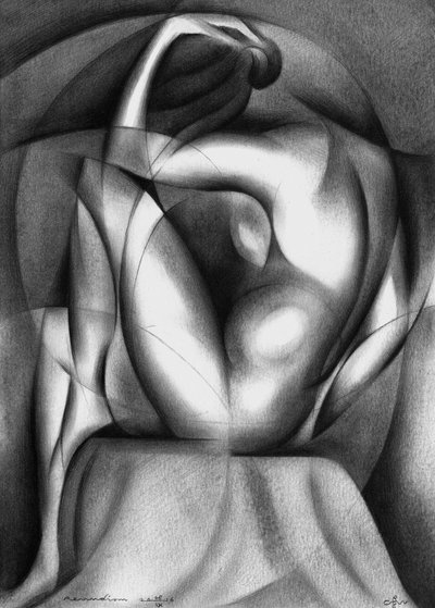 Abstracte vrouwelijke vorm door Corné Akkers