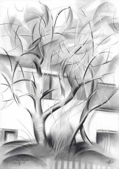 Moderne abstracte bomen door Corné Akkers