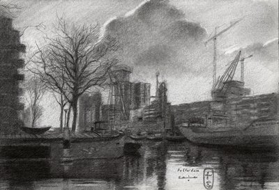 Rotterdam Winter Port Sketch door Corné Akkers