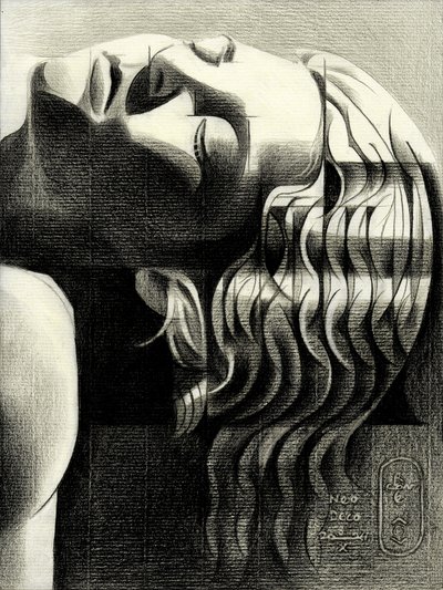 Portret van een serene vrouw door Corné Akkers