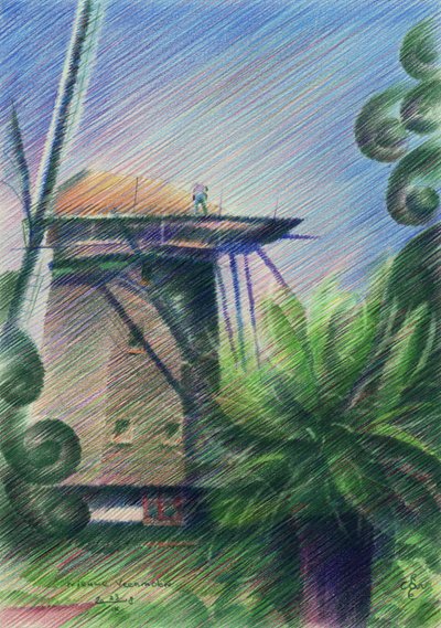 Tekening van Windmill Vista door Corné Akkers