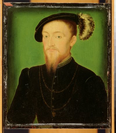Man met een Veer in zijn Hoed door Corneille de Lyon