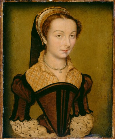 Portret van Louise de Halluin, dame de Cipierre door Corneille de Lyon
