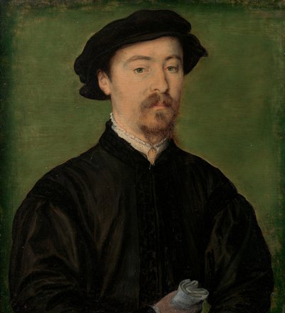 Portret van een Man met Handschoenen door Corneille de Lyon