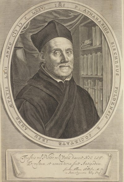Portret van Athanasius Kircher door Cornelis Abrahamsz. Bloemaert II