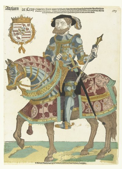 Portret van Adriaen de Croy te paard door Cornelis Anthonisz. (manner of)
